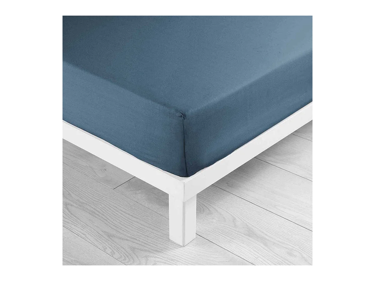 Drap Housse Microfibre "Oscar" 90x190cm Bleu
