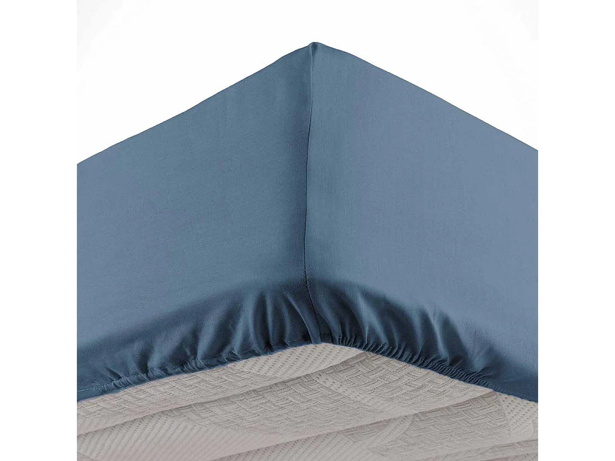 Drap Housse Microfibre "Oscar" 90x190cm Bleu