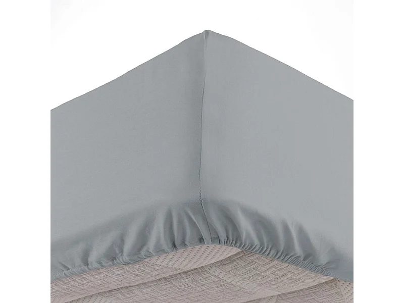 Drap Housse "Lina" 180x200cm Gris Galet