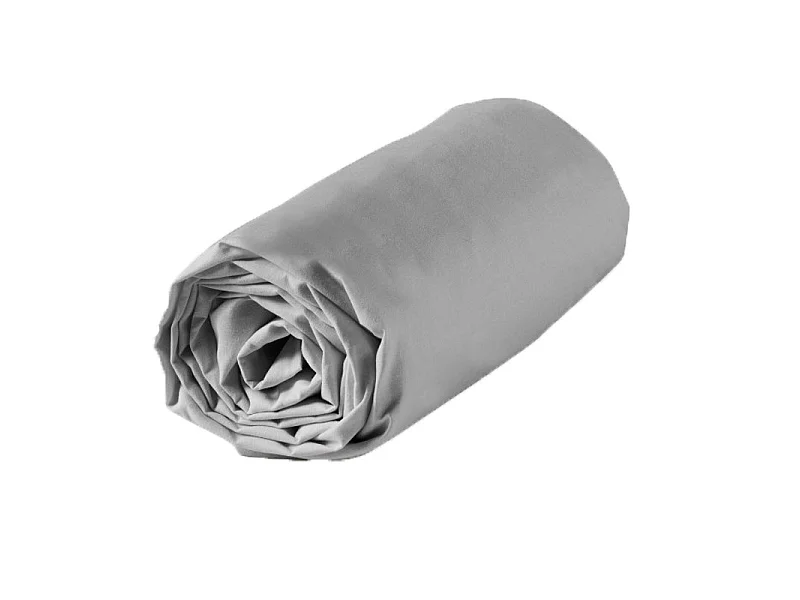 Drap Housse "Lina" 180x200cm Gris Galet