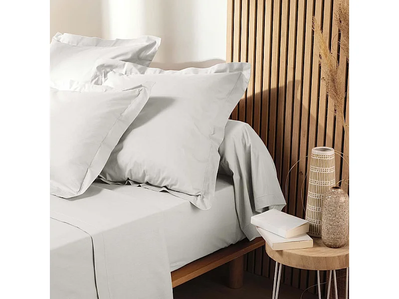 Drap Housse en Coton "Biolina" 140x190cm Blanc