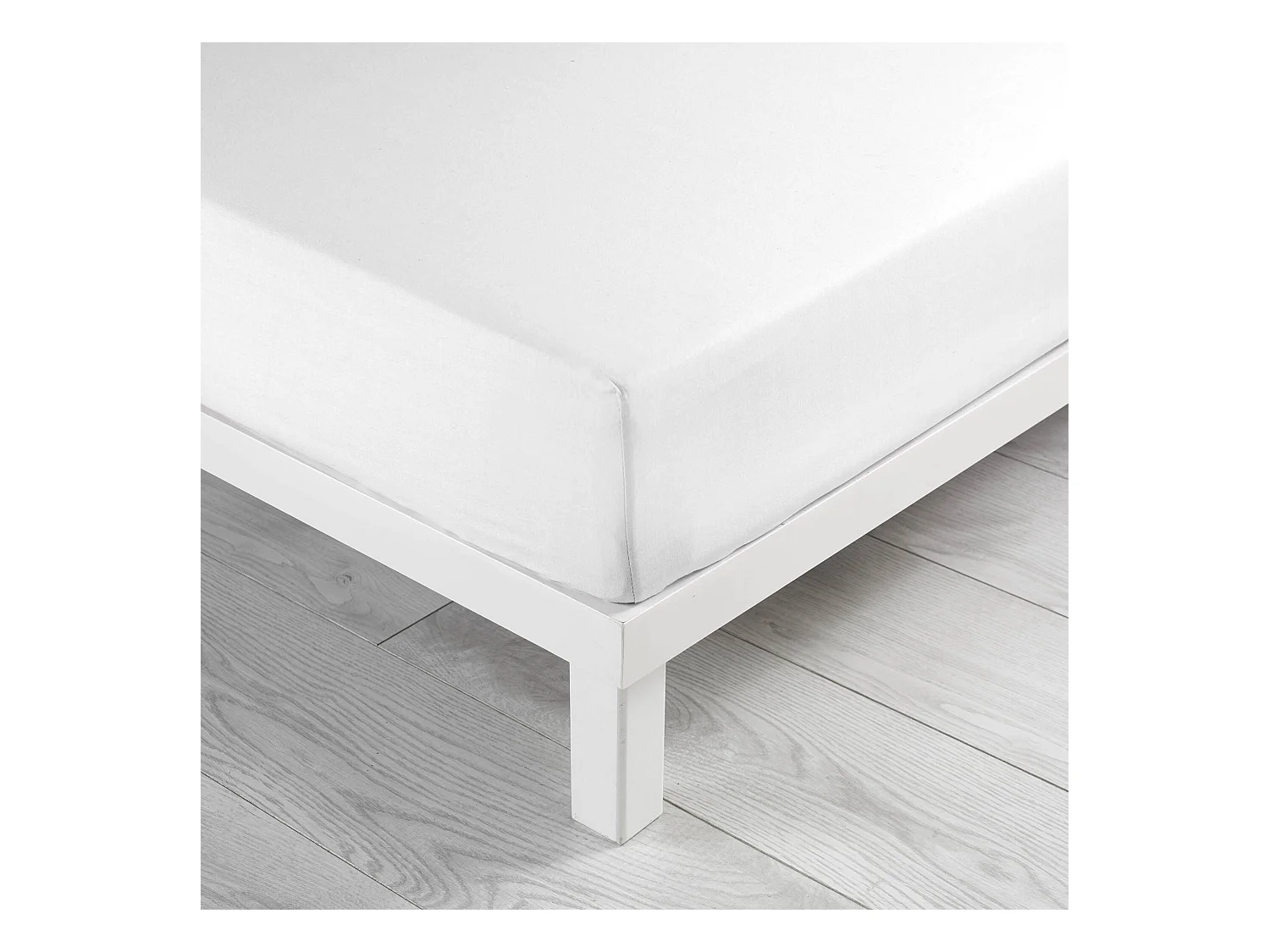 Drap Housse en Coton "Biolina" 140x190cm Blanc