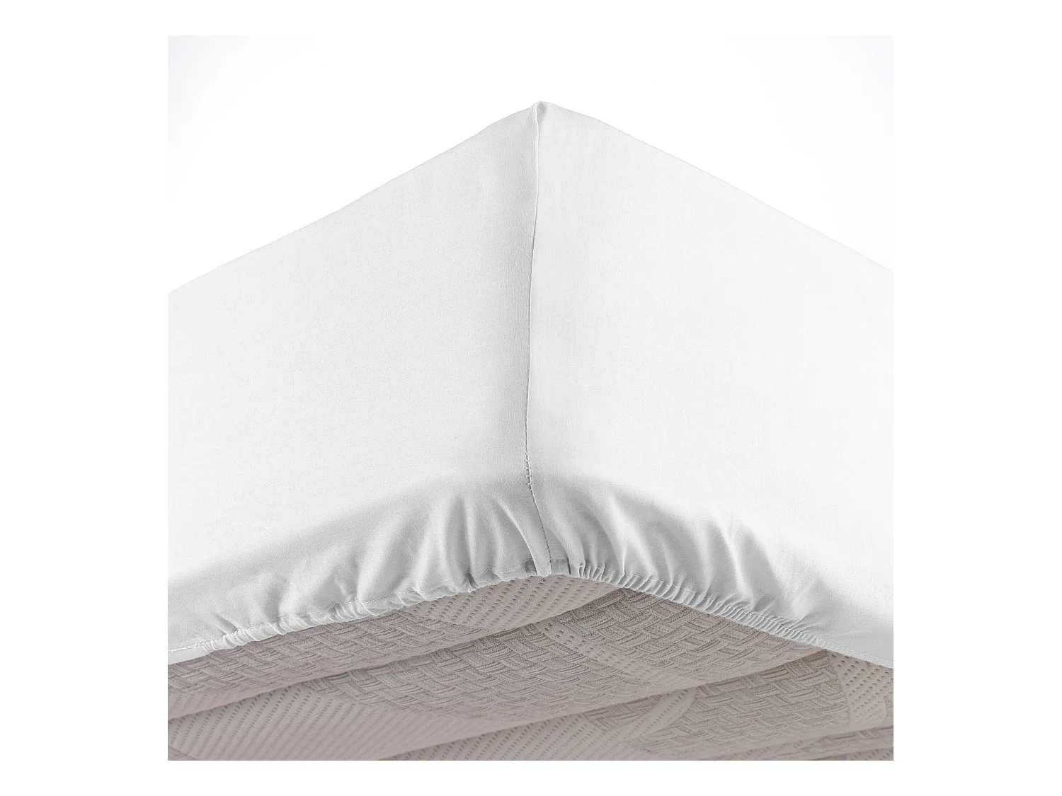 Drap Housse en Coton "Biolina" 140x190cm Blanc