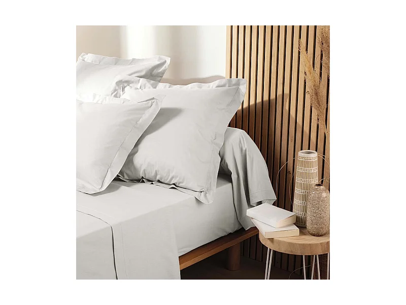 Drap Housse en Coton "Biolina" 140x190cm Blanc