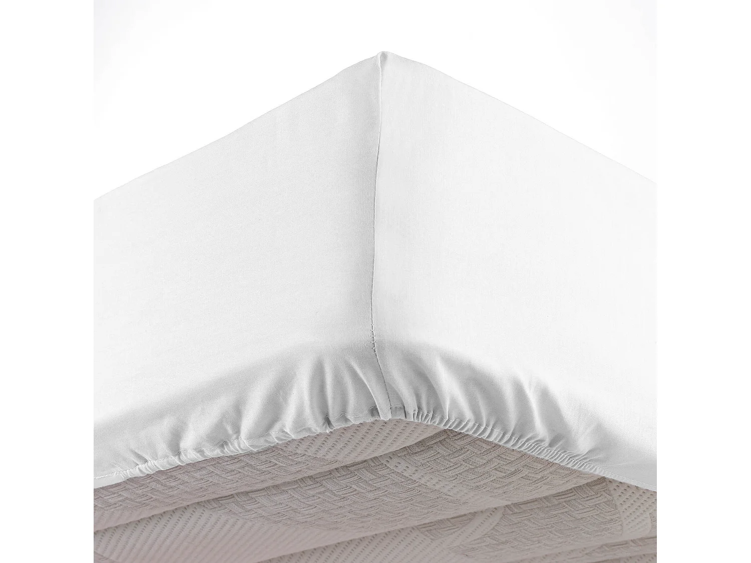 Drap Housse en Coton "Biolina" 140x190cm Blanc
