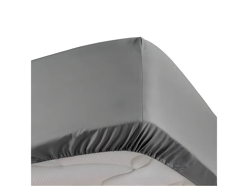 Drap Housse "Percaline" 140x190cm Anthracite