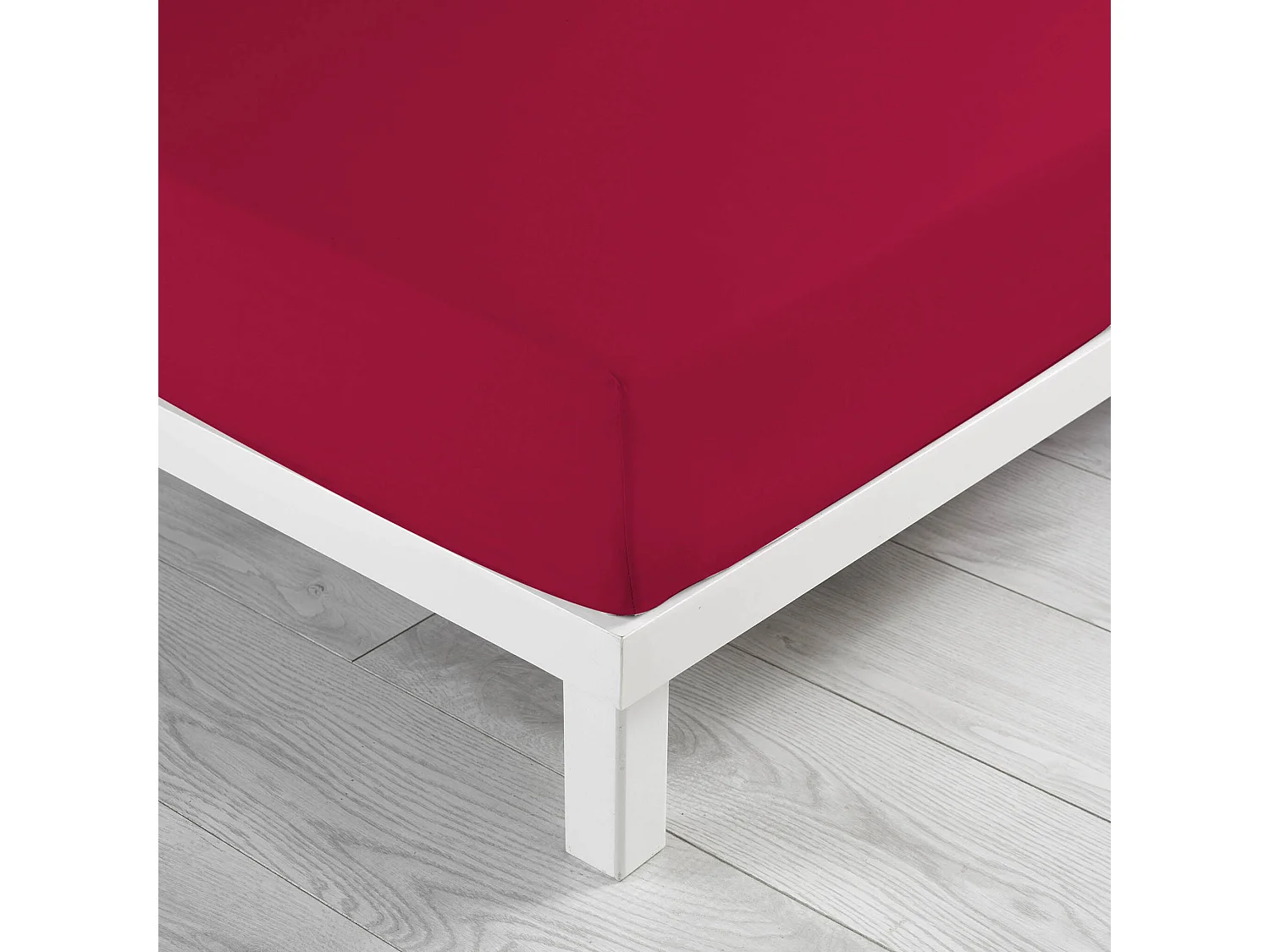 Drap Housse en Coton "Biolina" 140x190cm Bordeaux