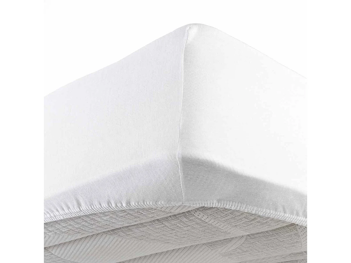 Drap Housse "Jersy" 140x190cm Blanc