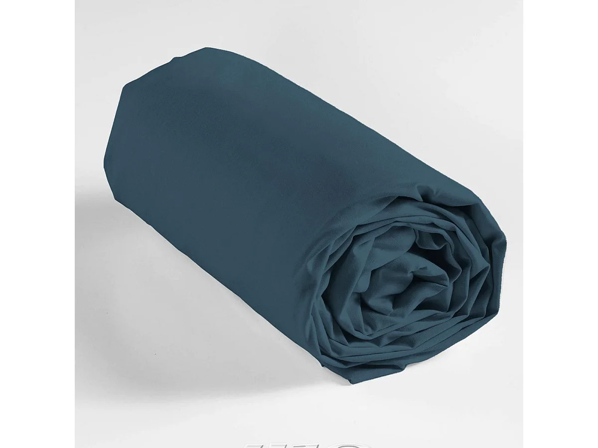 Drap Housse "Jersy" 140x190cm Bleu Nuit