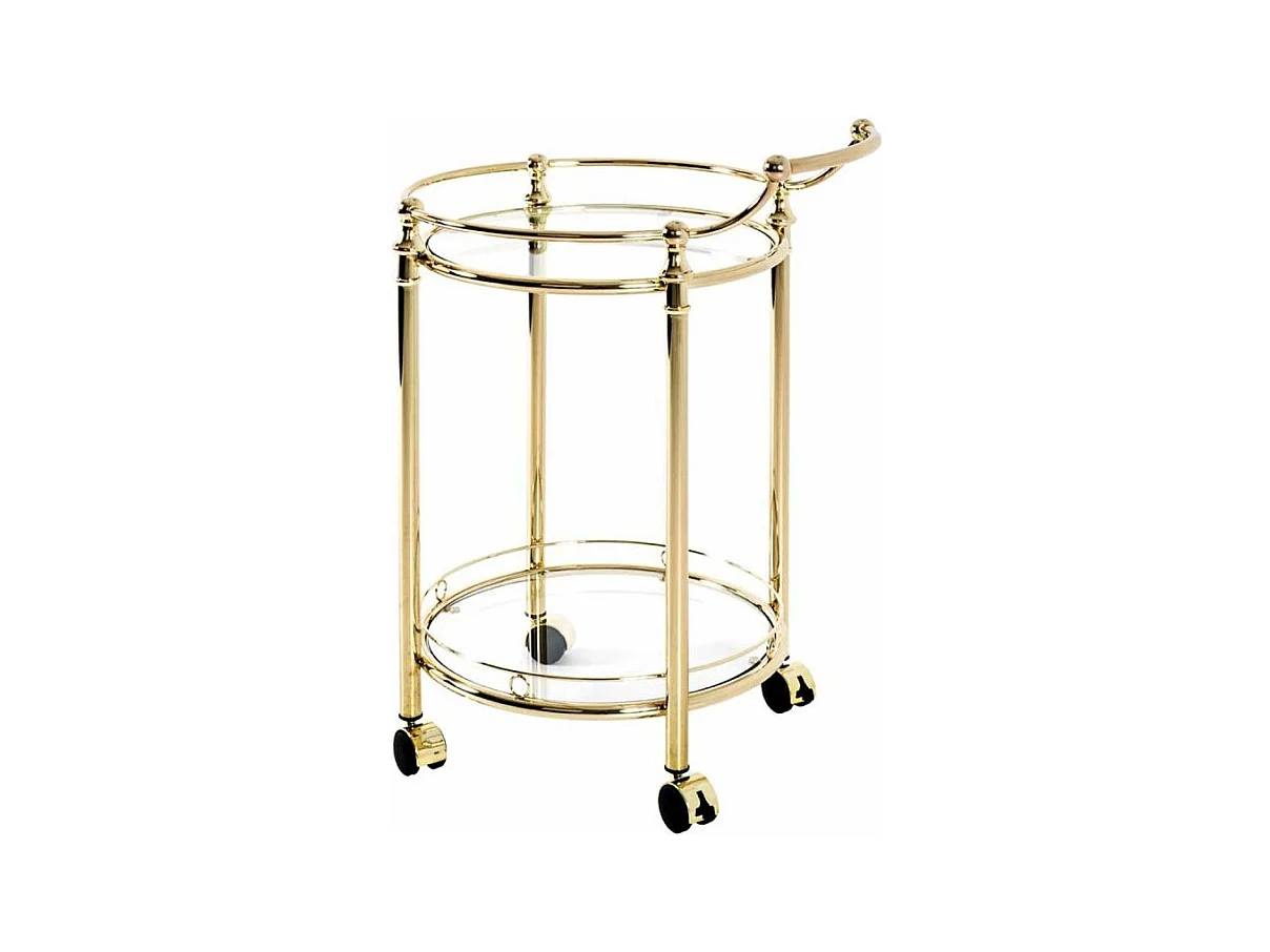 Desserte de Cuisine Design "Laitonné" 79cm Or