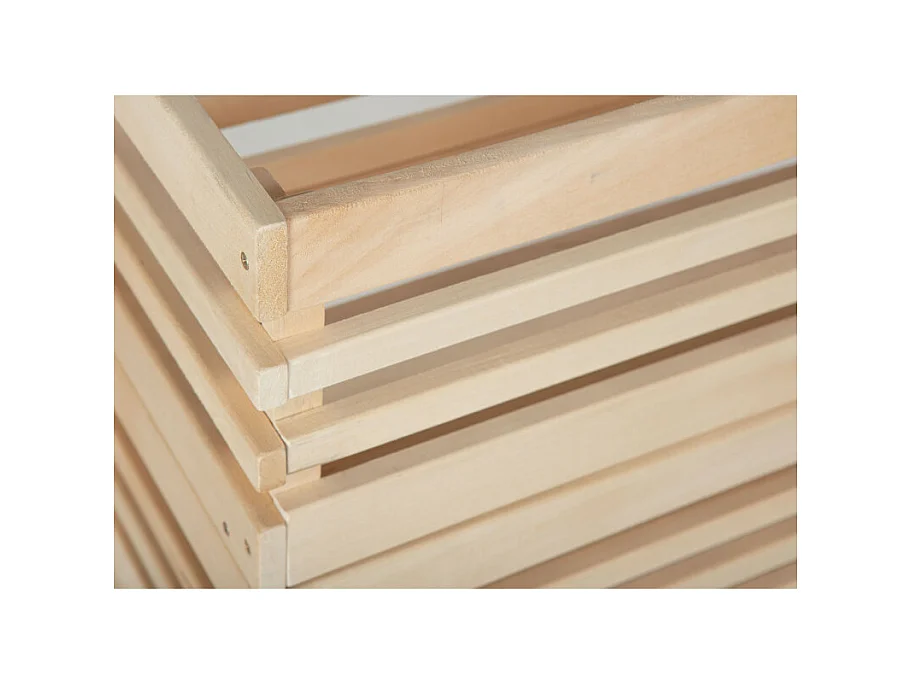 Desserte 3 Cageots en Bois "Vegetable" 79cm Naturel