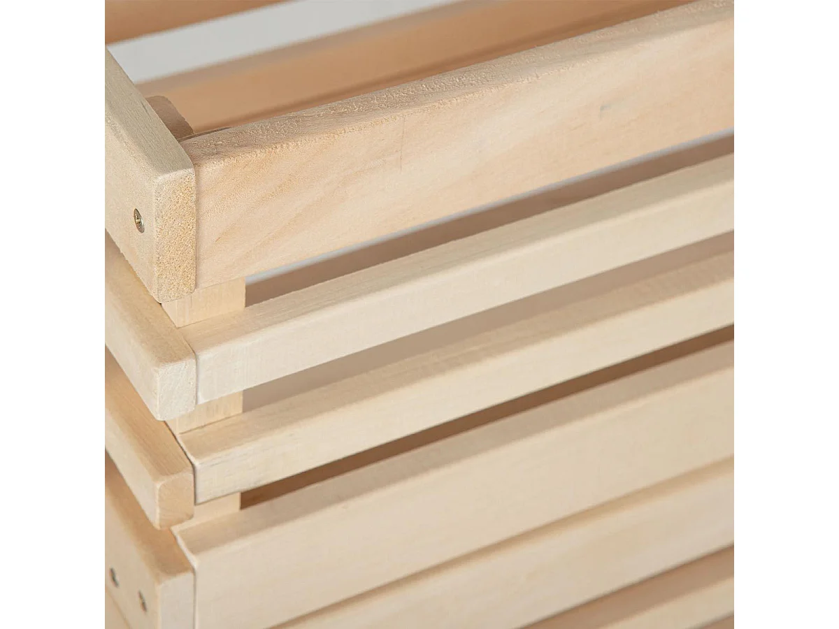 Grote lichte massief grenen trolley op wielen Fruit