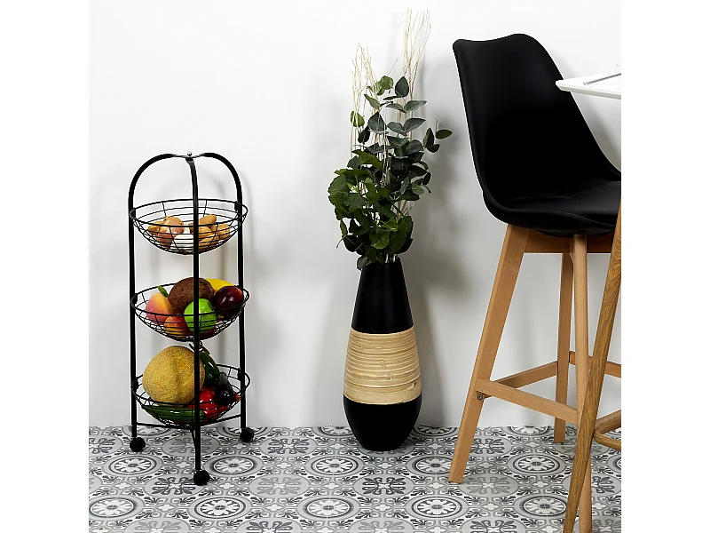 Desserte 3 Niveaux Ronde Noire Noir