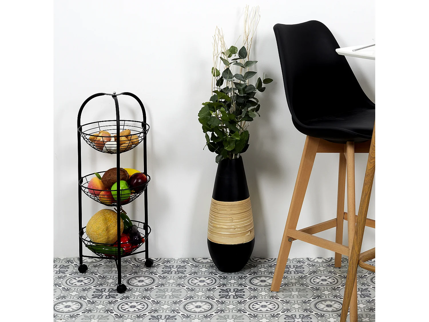 Desserte 3 Niveaux Ronde Noire Noir