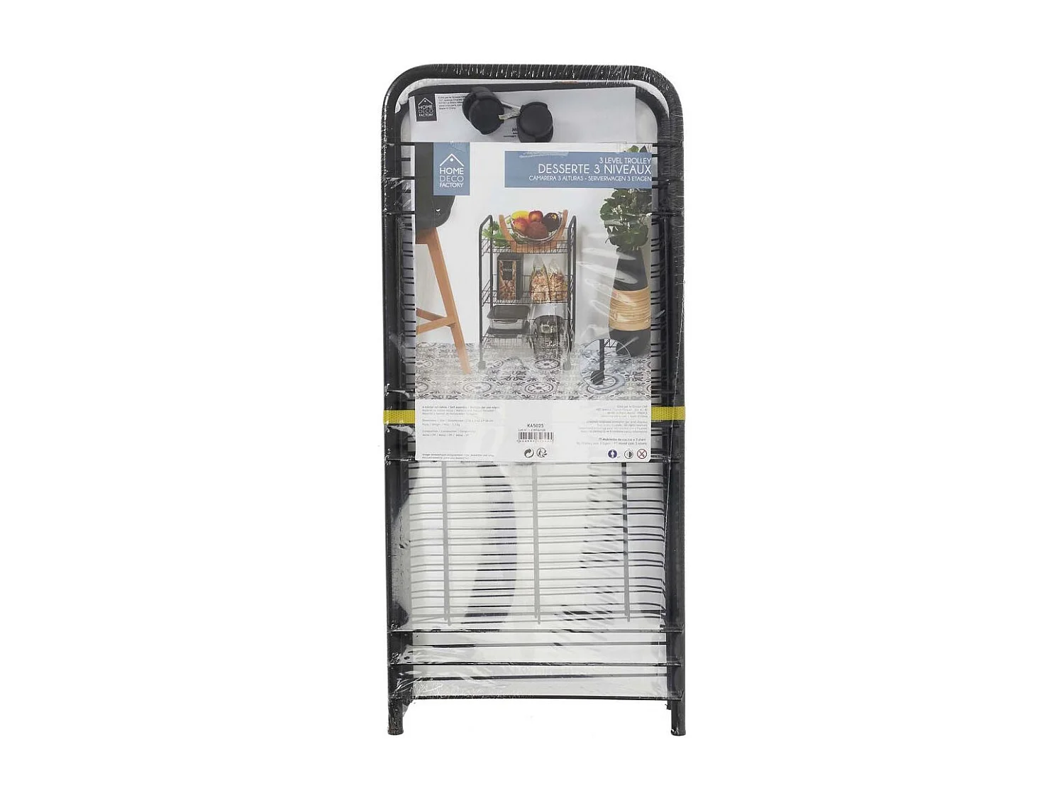 Desserte 3 Niveaux Noire Noir