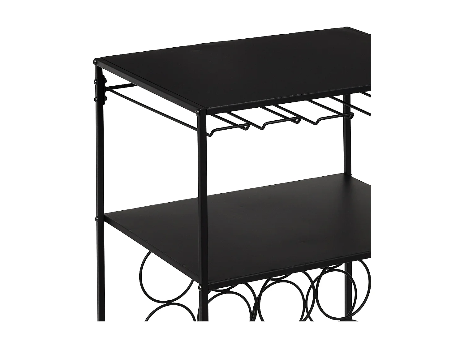 Desserte Metal Porte Bouteille Noir