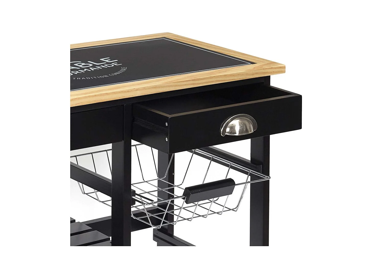 Desserte A Roulettes Bistrot Noir