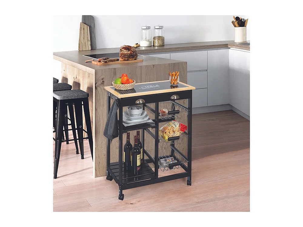 Desserte A Roulettes Bistrot Noir