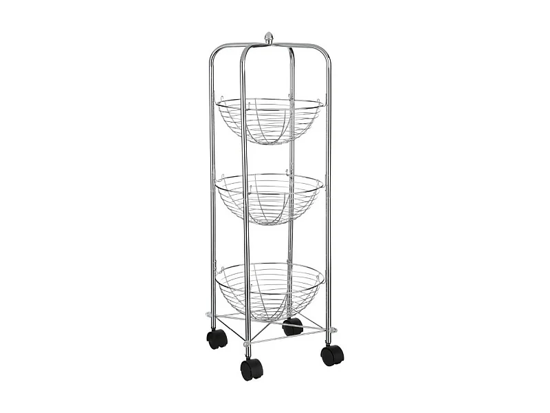 Rangement de Cuisine "3 Paniers" 80cm Gris