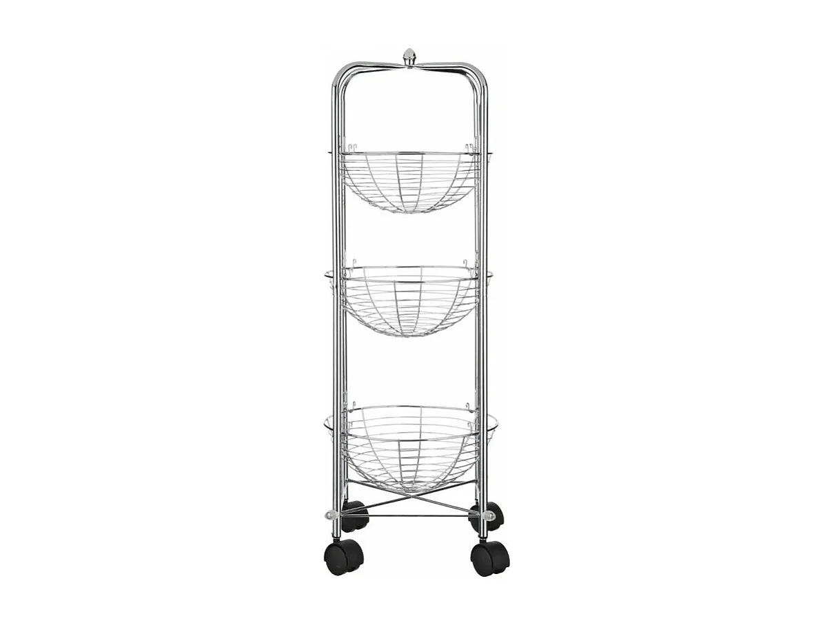 Rangement de Cuisine "3 Paniers" 80cm Gris