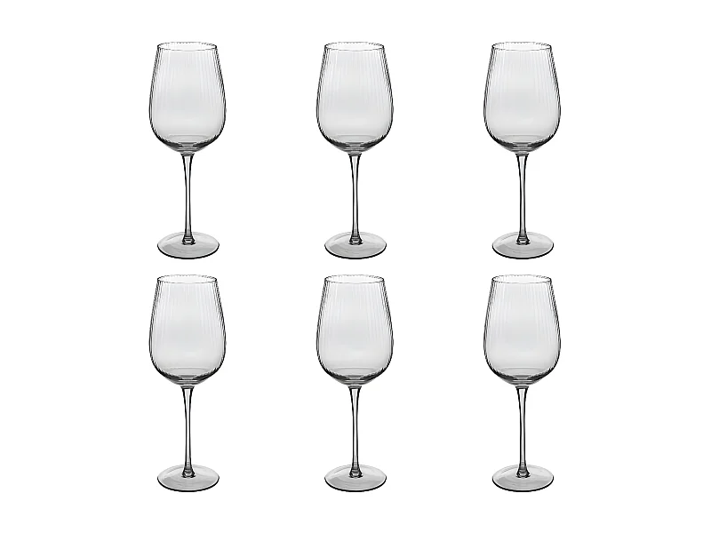 Lot de 6 Verres à Vin "Midnight Garden" 38cl Transparent