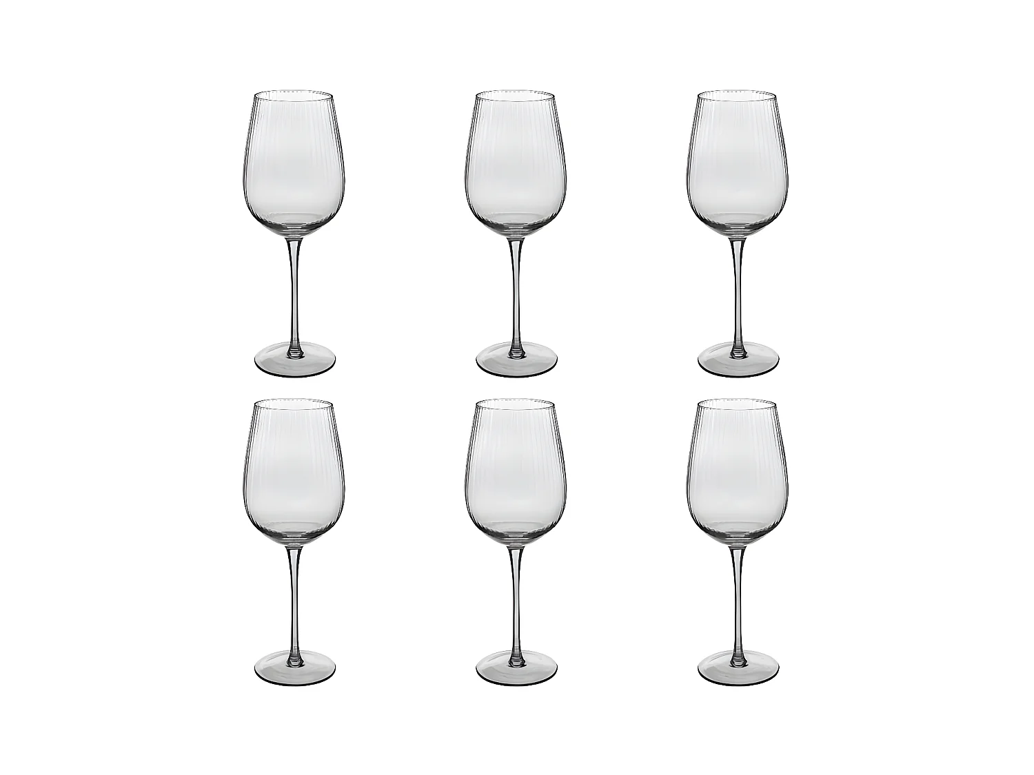 Lot de 6 Verres à Vin "Midnight Garden" 38cl Transparent