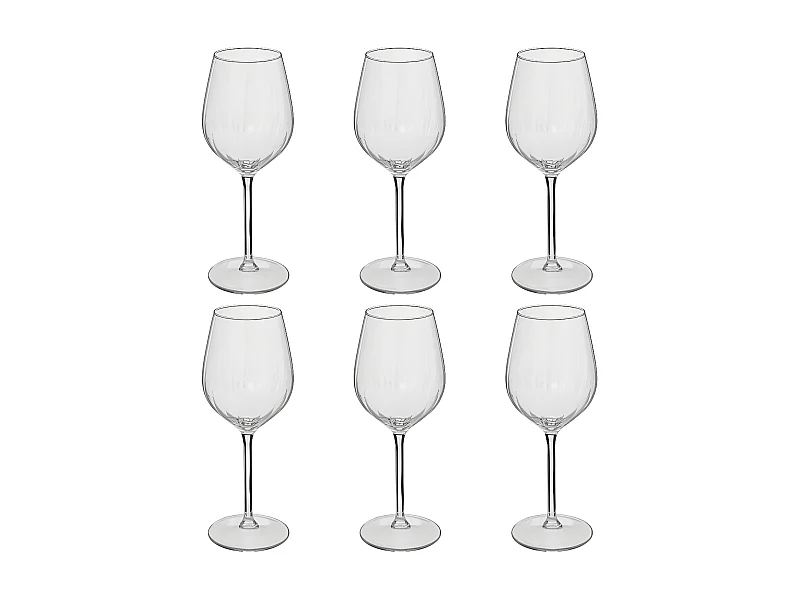 Lot de 6 Verres à Vin "Volta" 38cl Transparent