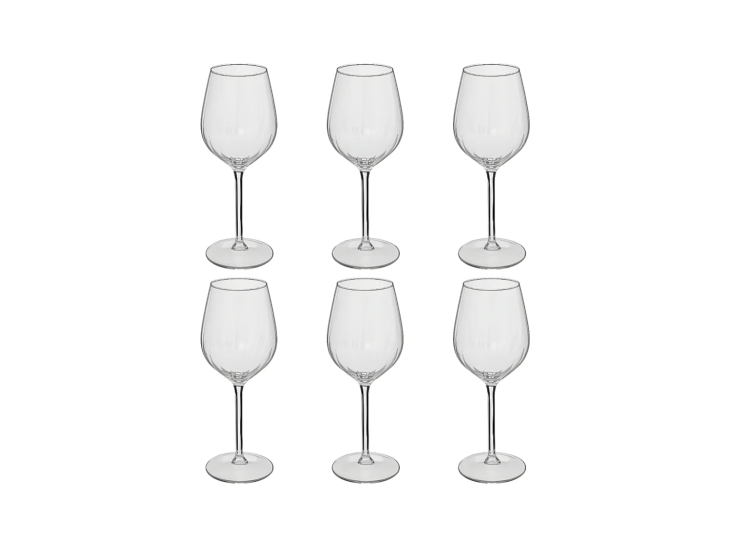 Lot de 6 Verres à Vin "Volta" 38cl Transparent