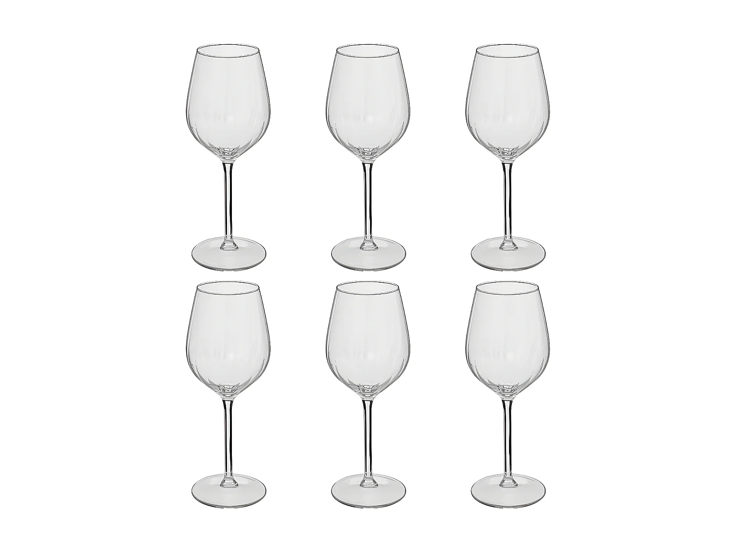 Lot de 6 Verres à Vin "Volta" 38cl Transparent
