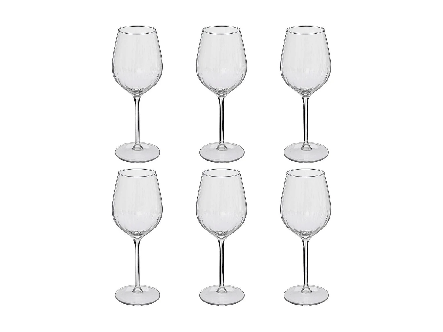Lot de 6 Verres à Vin "Volta" 38cl Transparent