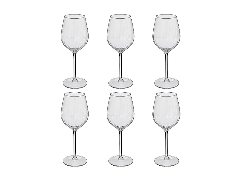 Lot de 6 Verres à Vin "Volta" 38cl Transparent