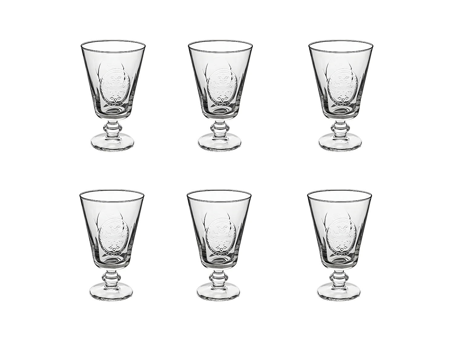Lot de 6 Verres à Vin "Countryside" 35cl Transparent