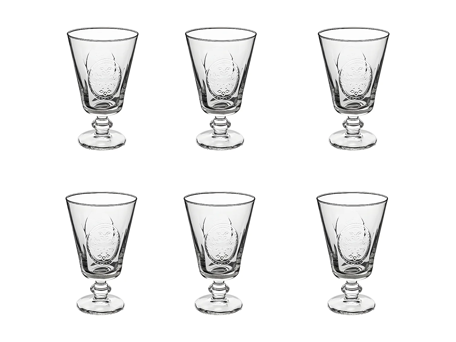 Lot de 6 Verres à Vin "Countryside" 35cl Transparent