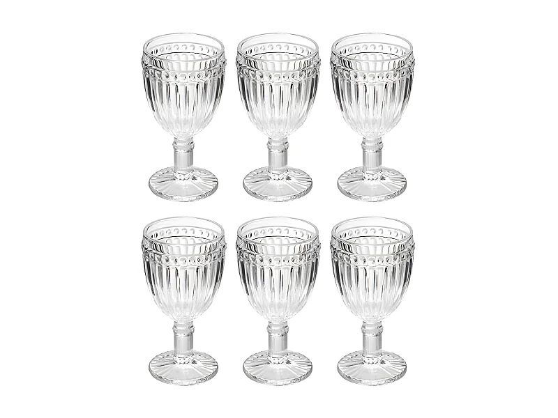Lot de 6 Verres à Vin "Mona" 25cl Transparent
