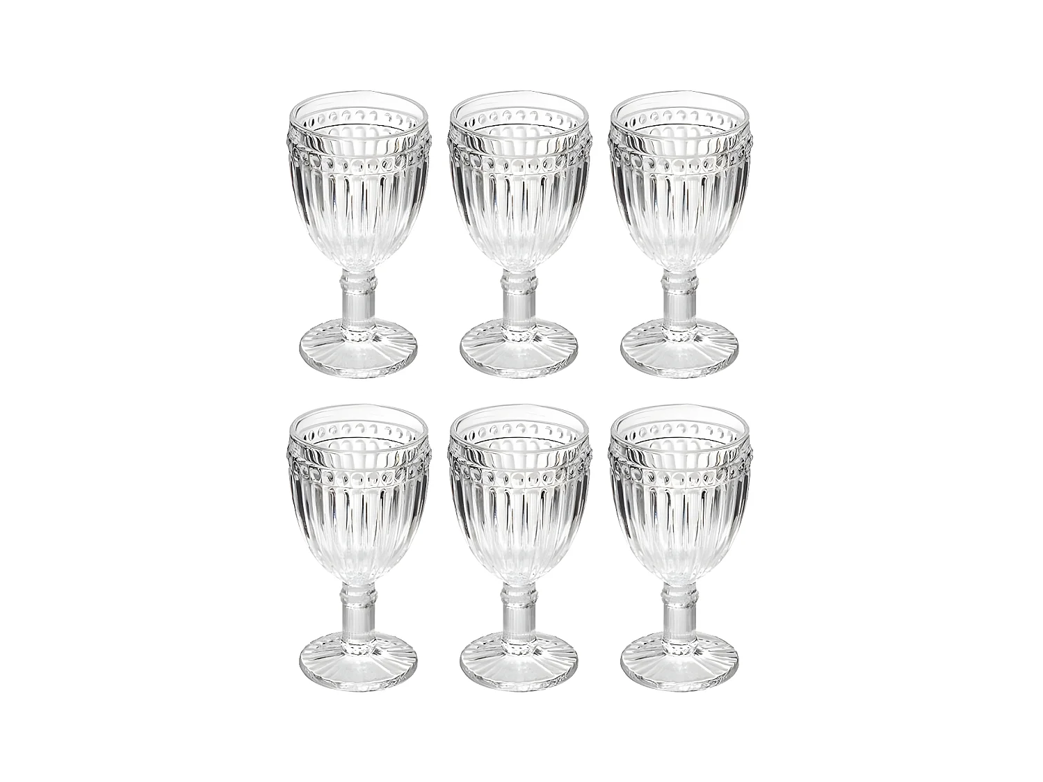 Lot de 6 Verres à Vin "Mona" 25cl Transparent