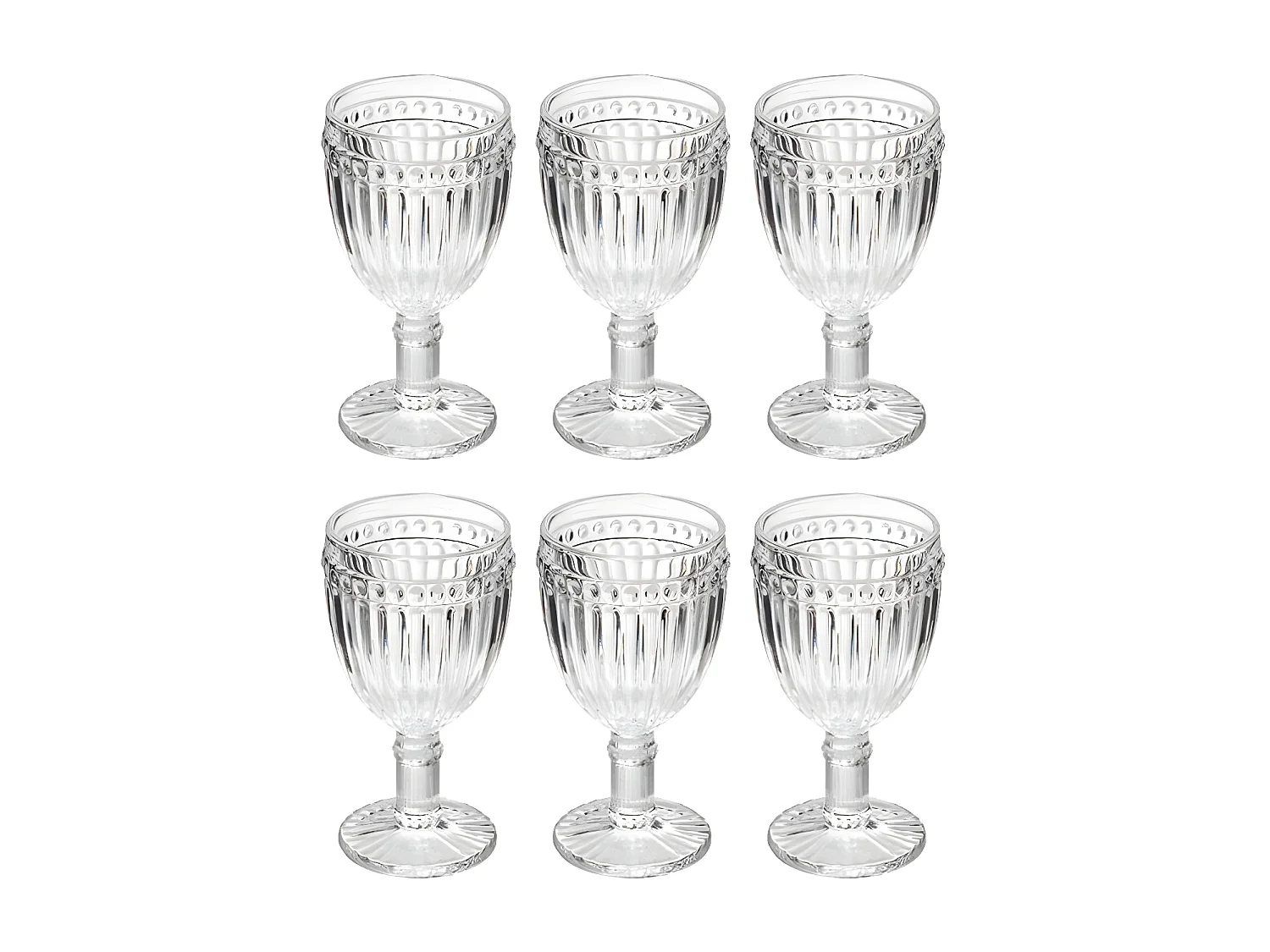 Lot de 6 Verres à Vin "Mona" 25cl Transparent