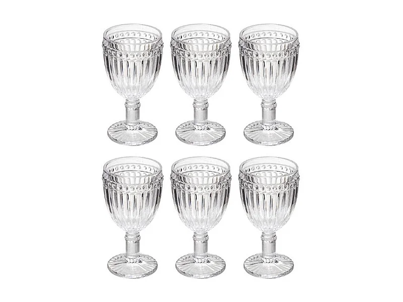 Lot de 6 Verres à Vin "Mona" 25cl Transparent