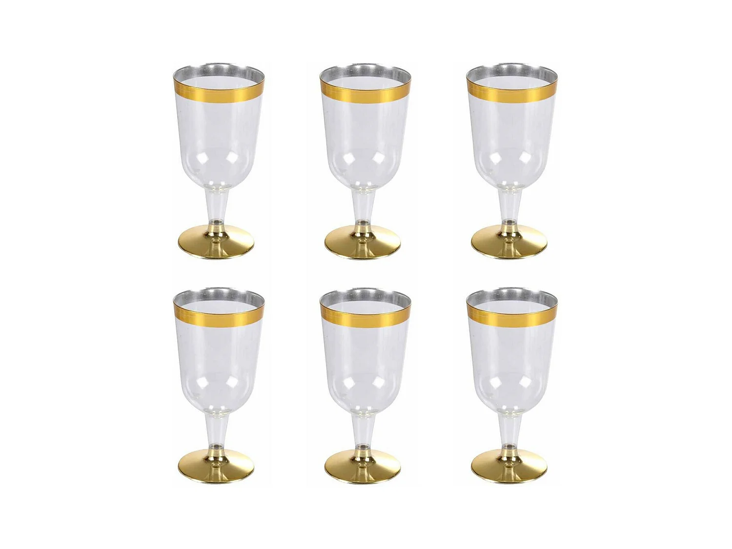Lot de 6 Verres à Vin "Liseré" 18cl Or