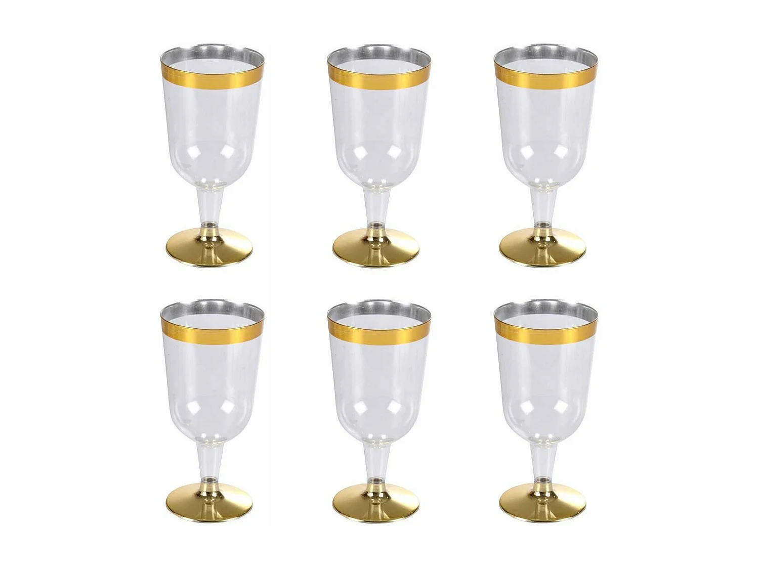 Lot de 6 Verres à Vin "Liseré" 18cl Or