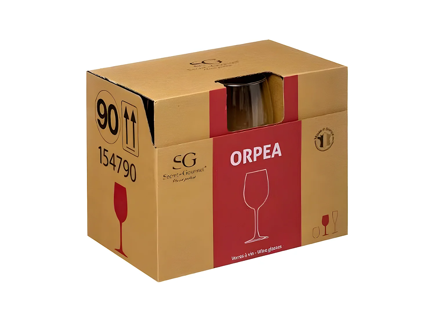 Lot de 6 Verres à Vin "Orpea" 36cl Transparent