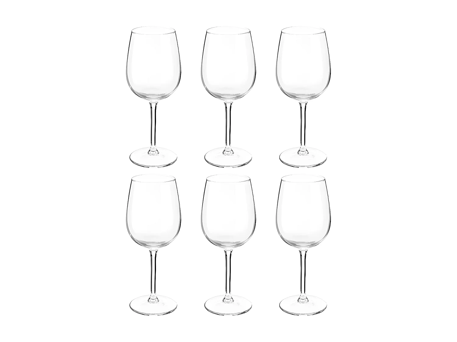Lot de 6 Verres à Vin "Orpea" 36cl Transparent