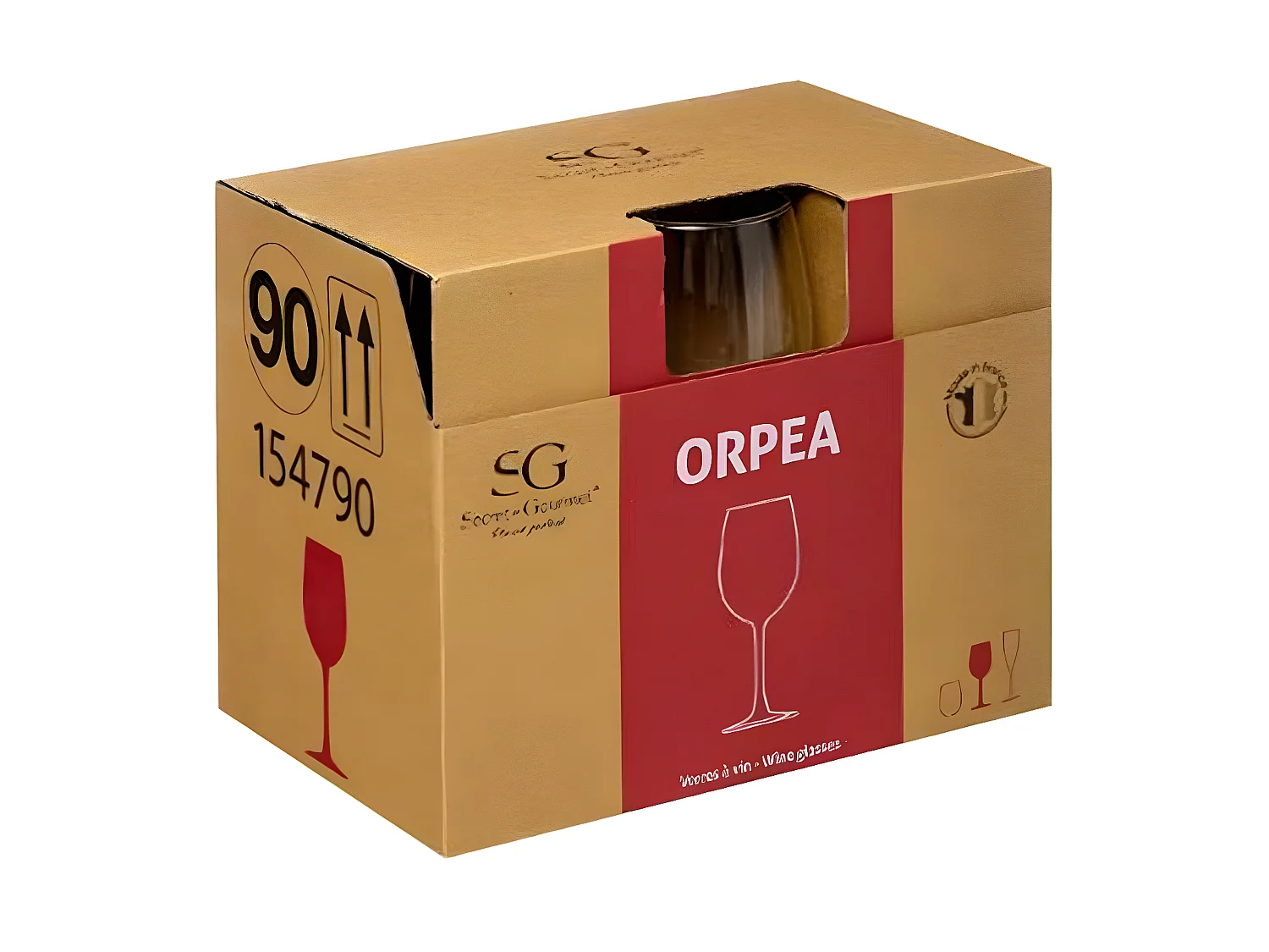 Lot de 6 Verres à Vin "Orpea" 36cl Transparent