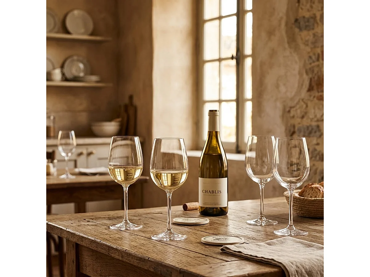 Lot de 6 Verres à Vin "Orpea" 36cl Transparent