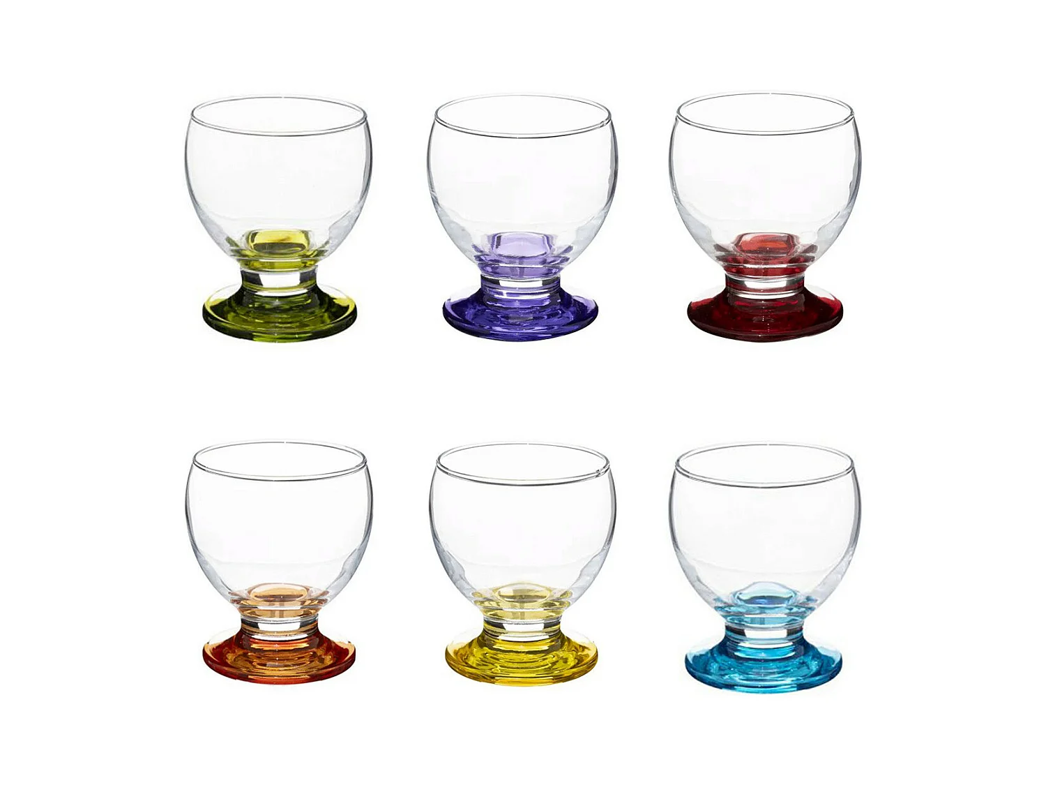 Lot de 6 Verres à Vin "Tino" 28cl Multicolore