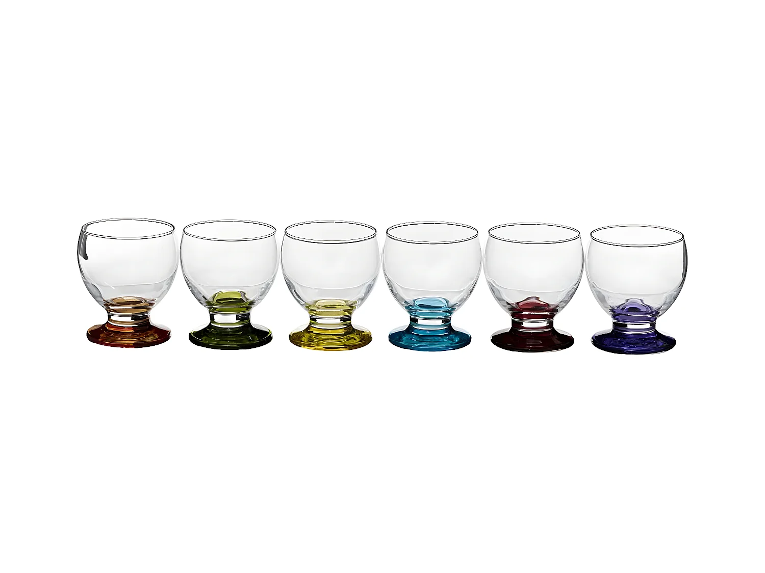 Lot de 6 Verres à Vin "Tino" 28cl Multicolore