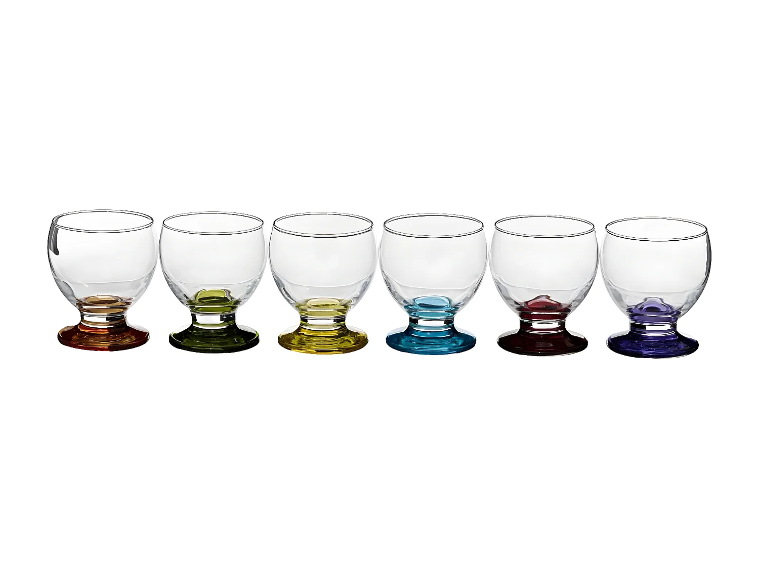 Lot de 6 Verres à Vin "Tino" 28cl Multicolore