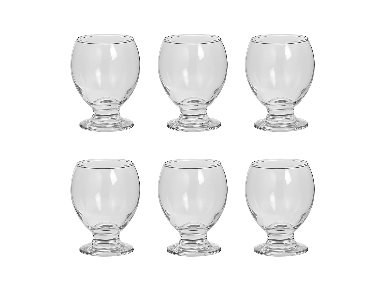 Lot de 6 Verres à Vin "Enric" 28cl Transparent