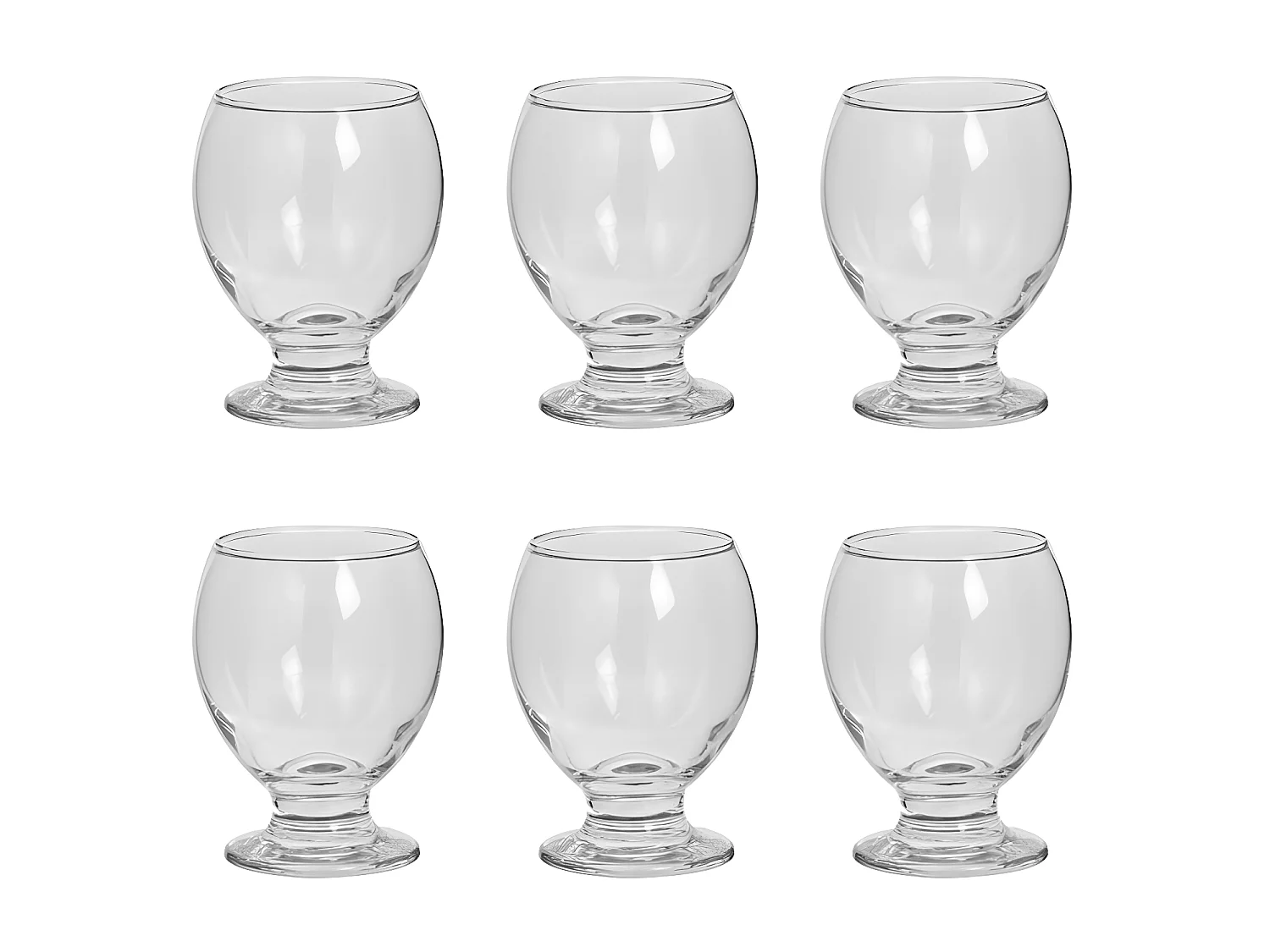 Lot de 6 Verres à Vin "Enric" 28cl Transparent