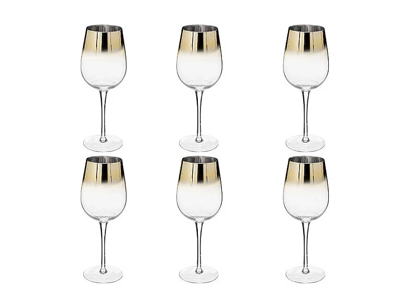 Lot de 6 Verres à Vin "Arya" 38cl Or