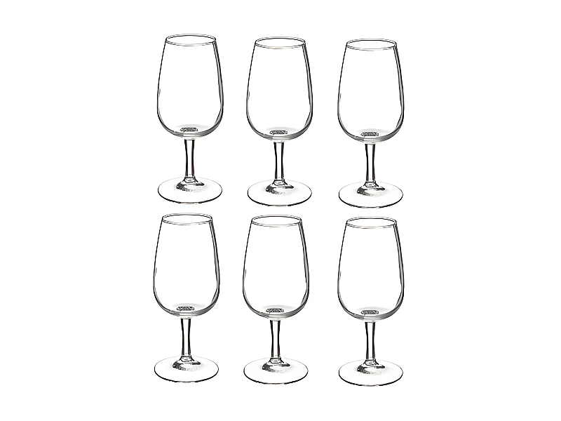 Lot de 6 Verres à Vin "Viticole" 21cl Transparent